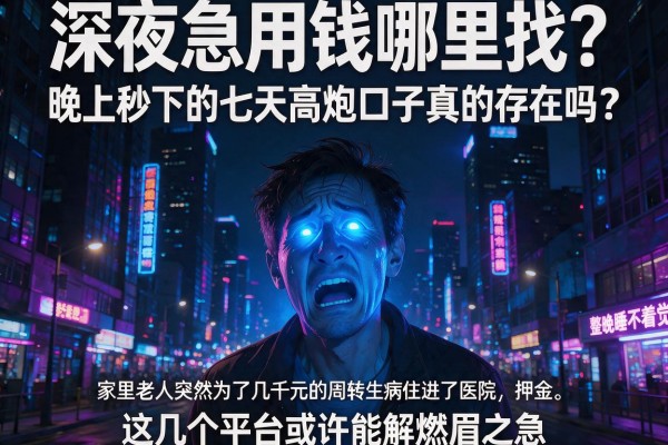 深夜急用钱哪里找？晚上秒下的七天高炮口子真的存在吗？这几个平台或许能解燃眉之急