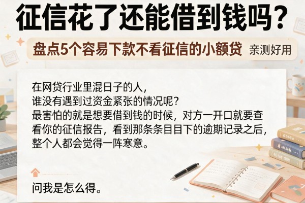 征信花了还能借到钱吗？盘点5个容易下款不看征信的小额贷，亲测好用