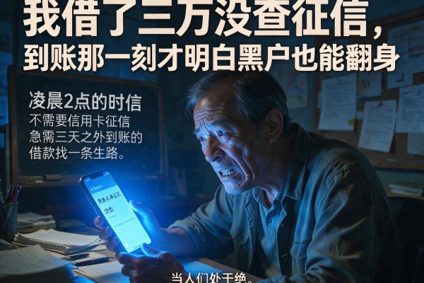 我借了三万没查征信,到账那一刻才明白黑户也能翻身