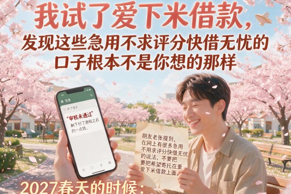 我试了爱下米借款，发现这些急用不求评分快借无忧的口子根本不是你想的那样