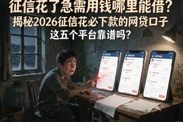 征信花了急需用钱哪里能借？揭秘2026征信花必下款的网贷口子，这五个平台靠谱吗？