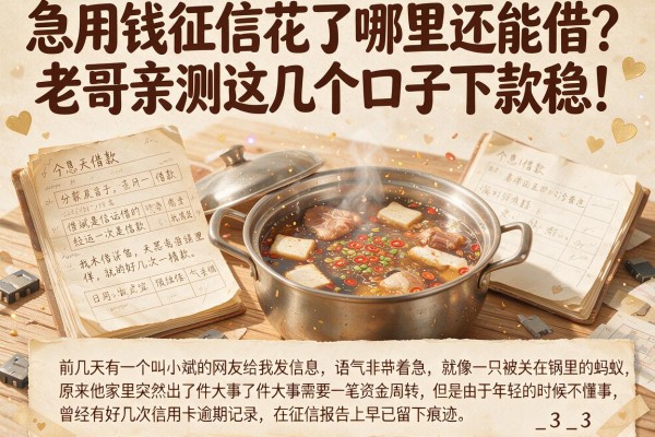 急用钱征信花了哪里还能借？老哥亲测这几个口子下款稳！_3