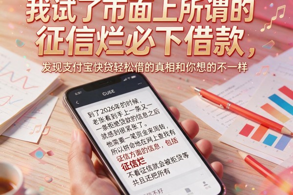 我试了市面上所谓的征信烂必下借款，发现支付宝快贷轻松借的真相和你想的不一样