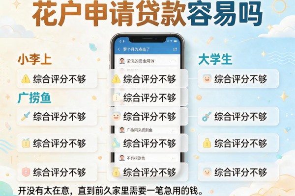 花户申请贷款容易吗，罗列五个大学生可以使用的平台
