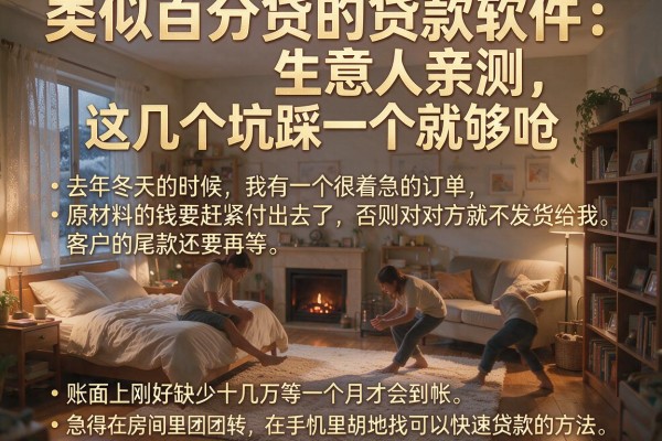 类似百分贷的贷款软件：生意人亲测，这几个坑踩一个就够呛