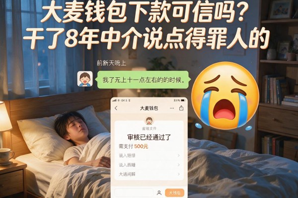 大麦钱包下款可信吗？干了8年中介说点得罪人的