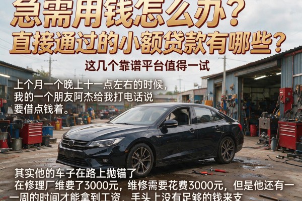 急需用钱怎么办？直接通过的小额贷款有哪些？这几个靠谱平台值得一试