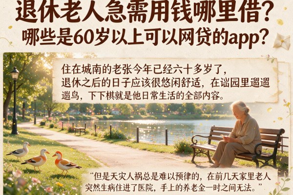 退休老人急需用钱哪里借？哪些是60岁以上可以网贷的app？这五个平台靠谱吗？