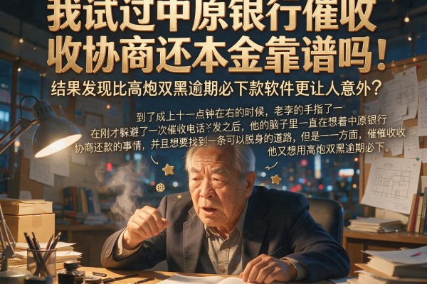 我试过中原银行催收协商还本金靠谱吗，结果发现比高炮双黑逾期必下款软件更让人意外