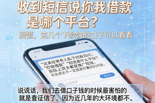 收到短信说你我借款是哪个平台？别慌，这几个下款快的口子可以看看