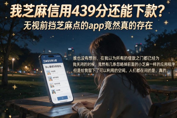 我芝麻信用439分还能下款?无视前挡芝麻点的app竟然真的存在