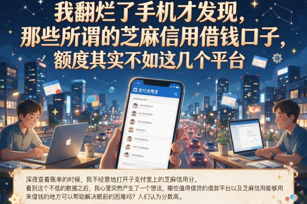 我翻烂了手机才发现，那些所谓的芝麻信用借钱口子，额度其实不如这几个平台