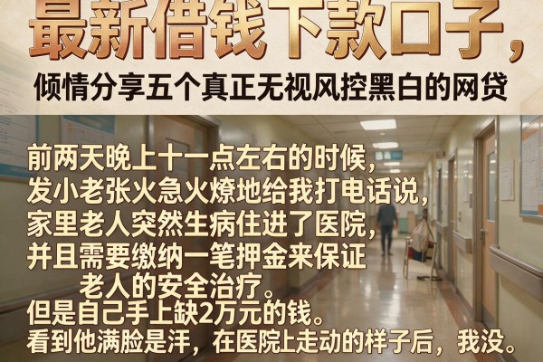 最新借钱下款口子,倾情分享五个真正无视风控黑白的网贷