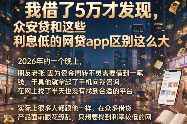 我借了5万才发现，众安贷和这些利息低的网贷app区别这么大