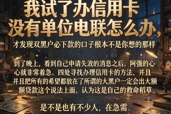 我试了办信用卡没有单位电联怎么办，才发现双黑户必下款的口子根本不是你想的那样