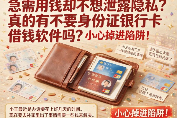 急需用钱却不想泄露隐私？真的有不要身份证银行卡借钱软件吗？小心掉进陷阱！