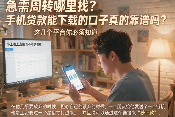 急需周转哪里找？手机贷款能下载的口子真的靠谱吗？这几个平台你必须知道