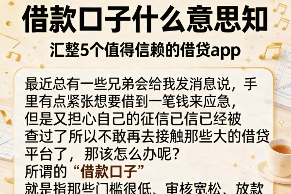 借款口子什么意思知，汇整5个值得信赖的借贷app