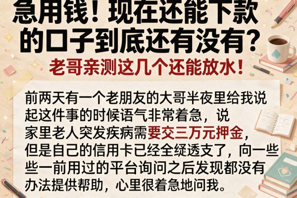 急用钱！现在还能下款的口子到底还有没有？老哥亲测这几个还能放水！