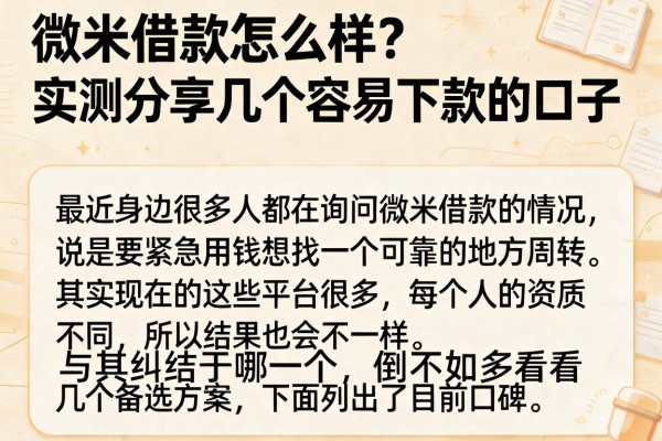微米借款怎么样？实测分享几个容易下款的口子