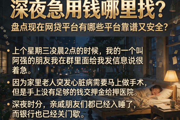 深夜急用钱哪里找？盘点现在网贷平台有哪些平台靠谱又安全？