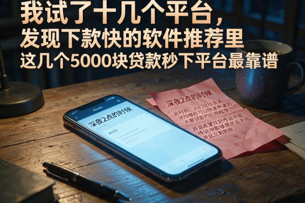 我试了十几个平台，发现下款快的软件推荐里这几个5000块贷款秒下平台最靠谱