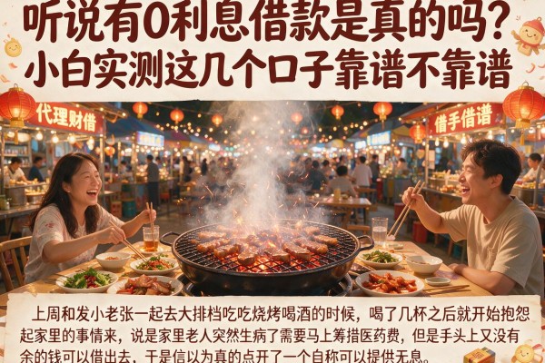 听说有0利息借款是真的吗？小白实测这几个口子靠谱不靠谱