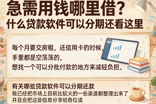 急需用钱哪里借？什么贷款软件可以分期还看这里