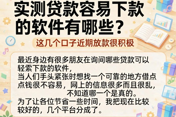 实测贷款容易下款的软件有哪些？这几个口子近期放款很积极