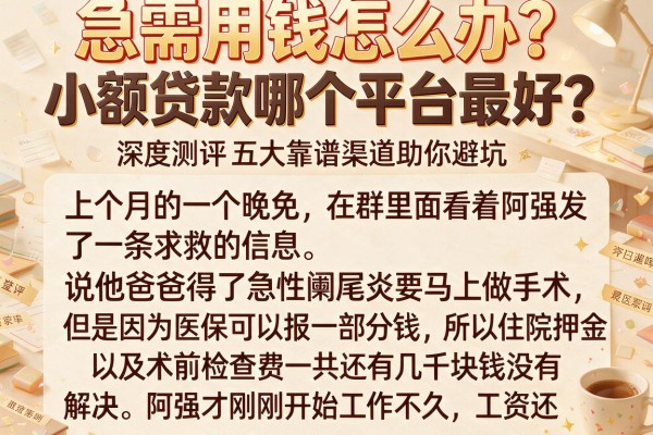 急需用钱怎么办？小额贷款哪个平台最好？深度测评五大靠谱渠道助你避坑