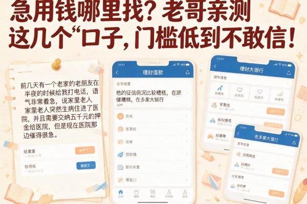急用钱哪里找？老哥亲测这几个“秒下”口子，门槛低到不敢信！
