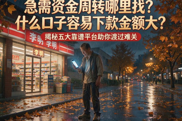 急需资金周转哪里找？什么口子容易下款金额大？揭秘五大靠谱平台助你渡过难关