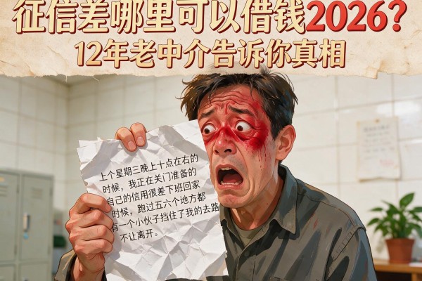 征信差哪里可以借钱2026？12年老中介告诉你真相