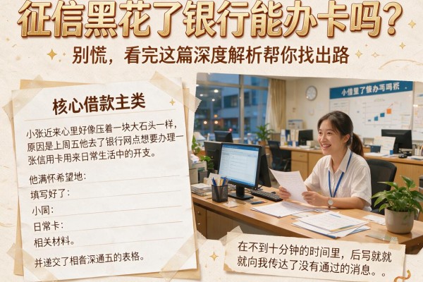 征信黑花了银行能办卡吗？别慌，看完这篇深度解析帮你找出路