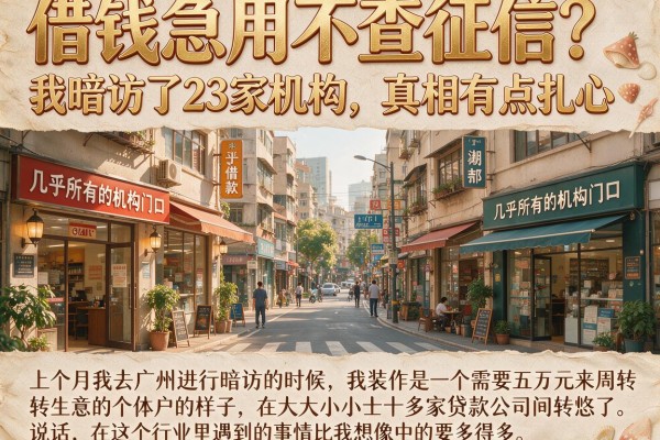 借钱急用不查征信？我暗访了23家机构，真相有点扎心