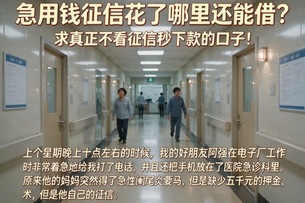 急用钱征信花了哪里还能借？求真正不看征信秒下款的口子！