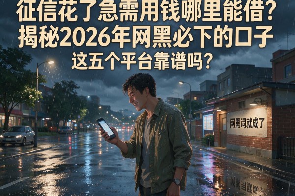 征信花了急需用钱哪里能借？揭秘2026年网黑必下的口子，这五个平台靠谱吗？