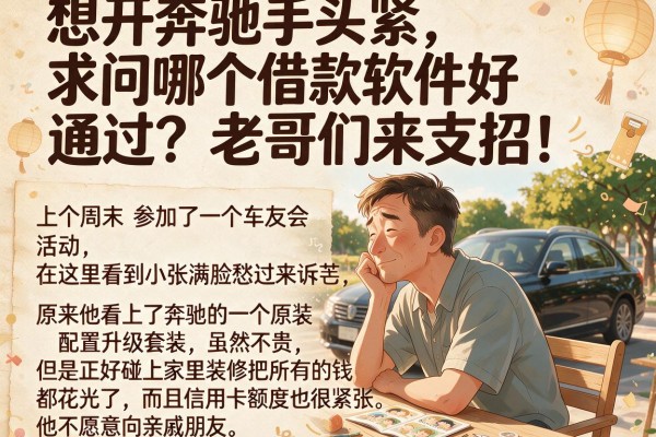 想开奔驰手头紧，求问哪个借款软件好通过？老哥们来支招！