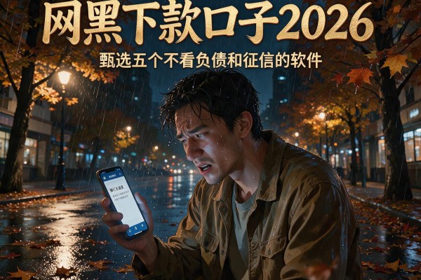 网黑下款口子2026，甄选五个不看负债和征信的软件