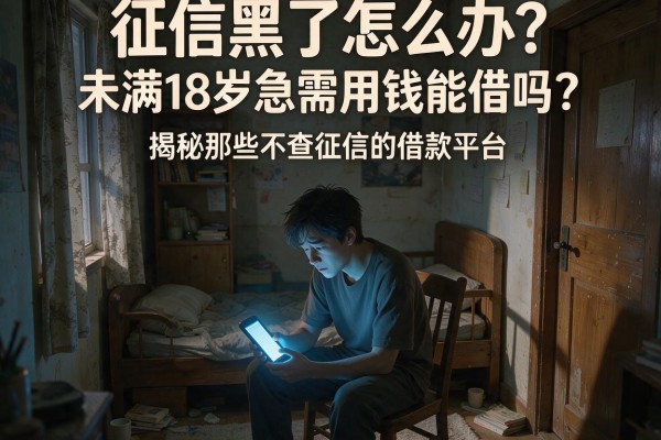 征信黑了怎么办？未满18岁急需用钱能借吗？揭秘那些不查征信的借款平台