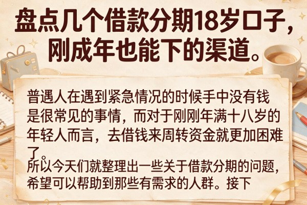盘点几个借款分期18岁口子，刚成年也能下的渠道
