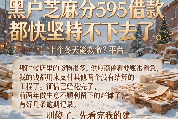黑户芝麻分595借款平台能救命？别傻了，先看完这篇