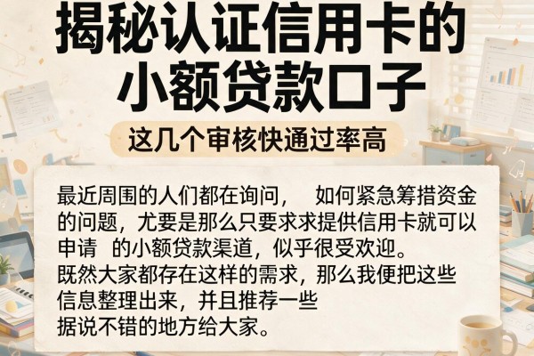 揭秘认证信用卡的小额贷款口子，这几个审核快通过率高