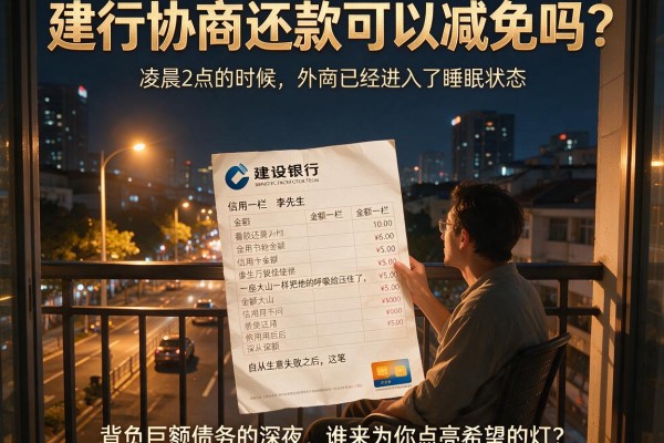 建行协商还款可以减免吗？背负巨额债务的深夜，谁来为你点亮希望的灯？
