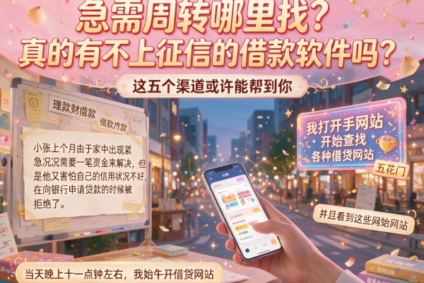急需周转哪里找？真的有不上征信的借款软件吗？这五个渠道或许能帮到你