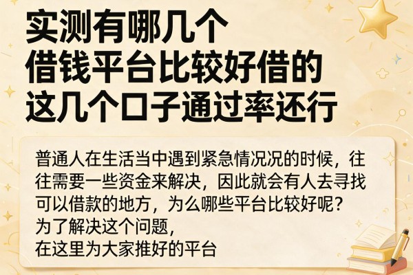 实测有哪几个借钱平台比较好借的，这几个口子通过率还行