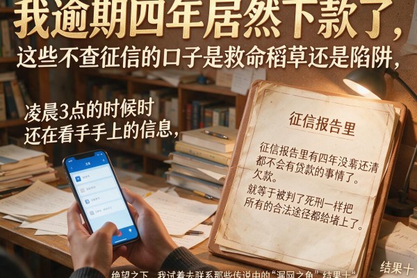 我逾期四年居然下款了，这些不查征信的口子是救命稻草还是陷阱