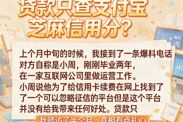 贷款只查支付宝芝麻信用分？我暗访了半个月，真相有点扎心