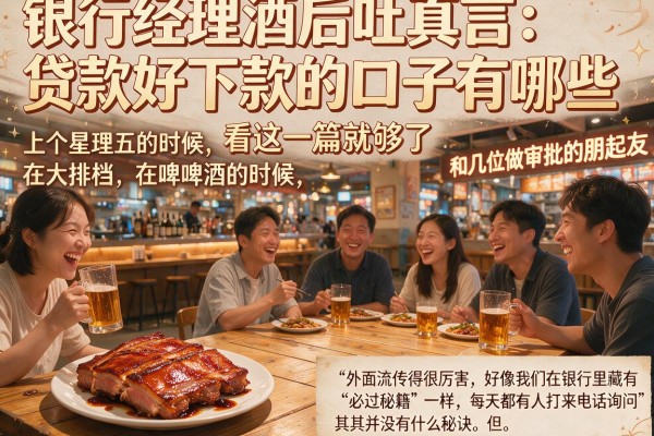 银行经理酒后吐真言：贷款好下款的口子有哪些，看这一篇就够了