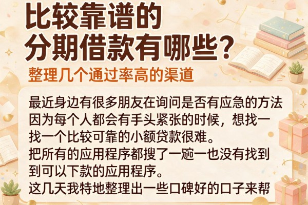 比较靠谱的分期借款有哪些？整理几个通过率高的渠道
